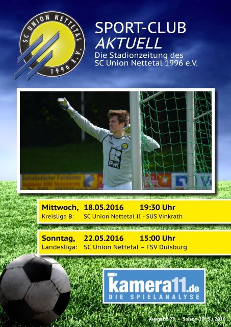 Sport Club Aktuell - Ausgabe 28 - 22.05.2016 - FSV Duisburg