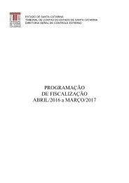 PROGRAMAÇÃO DE FISCALIZAÇÃO ABRIL/2016 a MARÇO/2017