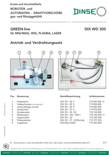 Drahtvorschub - Dinse-gmbh.com