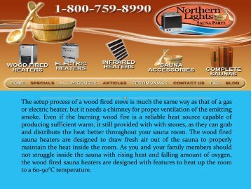 Wood fired sauna heaters  - How they function