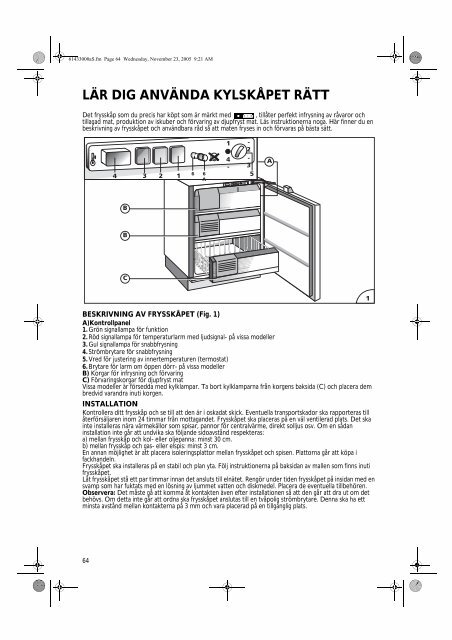 KitchenAid ZFA101L - Freezer - ZFA101L - Freezer SV (850704101000) Istruzioni per l'Uso