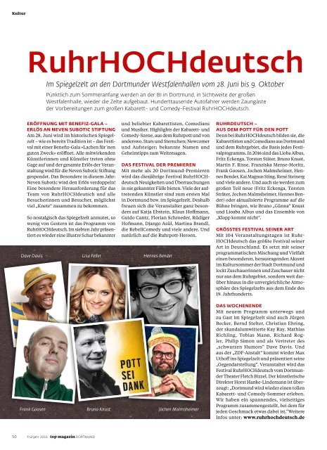 2016-01: TOP Magazin Dortmund | FRÜHJAHR