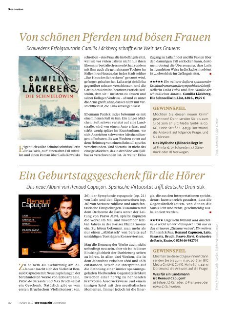 2016-01: TOP Magazin Dortmund | FRÜHJAHR