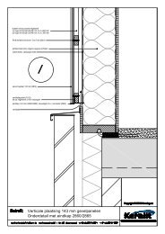 Verticale plaatsing 143 mm gevelpanelen Onderdetail met ... - Keralit