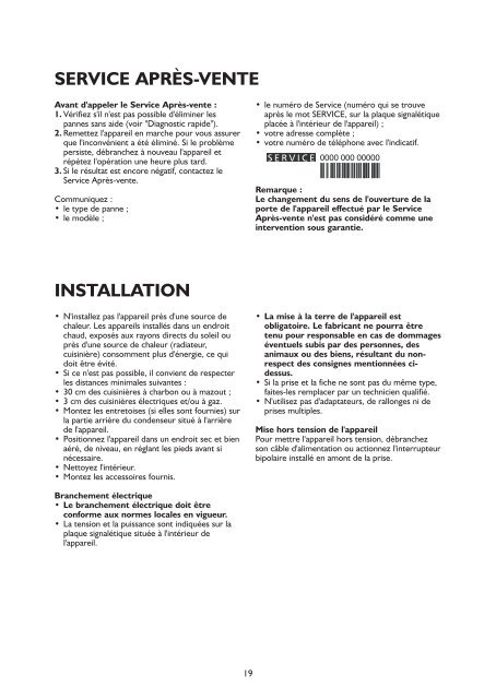 KitchenAid 5100800015 - Refrigerator - 5100800015 - Refrigerator FR (855164816020) Istruzioni per l'Uso