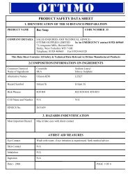product safety data sheet - Wilkes Group