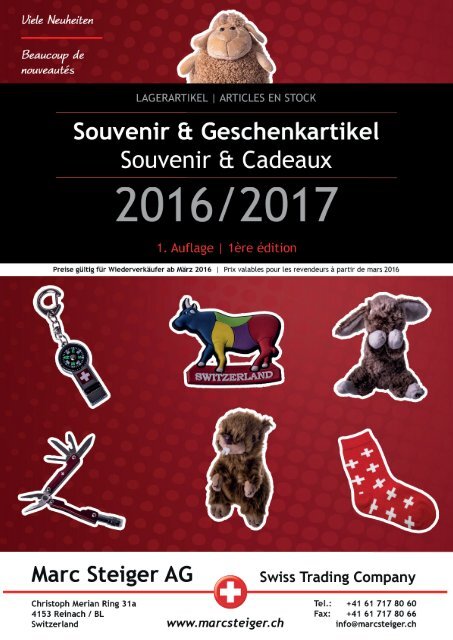 Katalog Souvenir &amp; Geschenkartikel 2016 - 2017