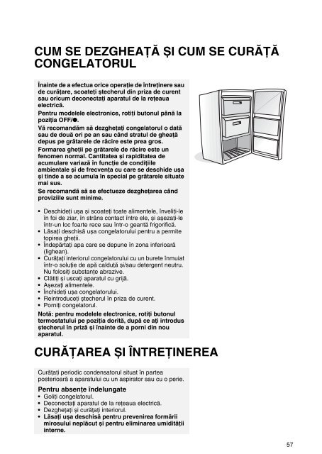 KitchenAid ZS 101 - Freezer - ZS 101 - Freezer RO (850736110000) Istruzioni per l'Uso