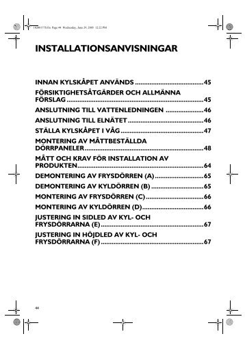 KitchenAid XBZ 800 AE NF - Side-by-Side - XBZ 800 AE NF - Side-by-Side SV (853966138000) Installazione