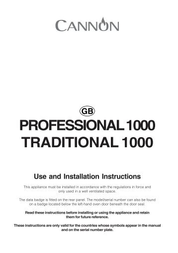 KitchenAid 10450GF - Cooker - 10450GF - Cooker EN (F064457) Istruzioni per l'Uso