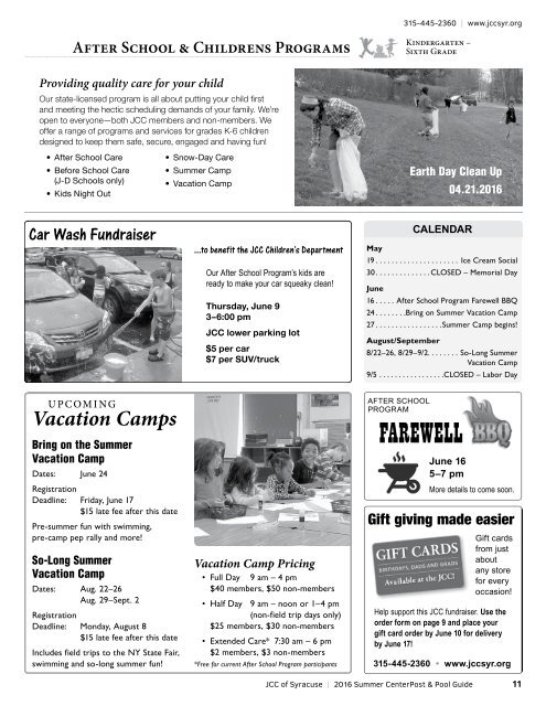 2016 Pool Guide and Summer CenterPost