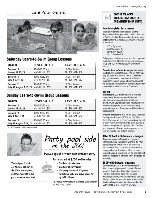 2016 Pool Guide and Summer CenterPost