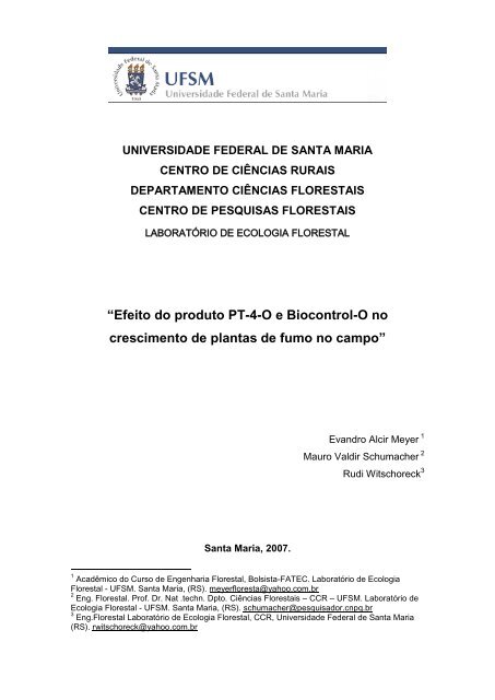 PT 4 Biocontrol Relatório da LBE (Lavoura)