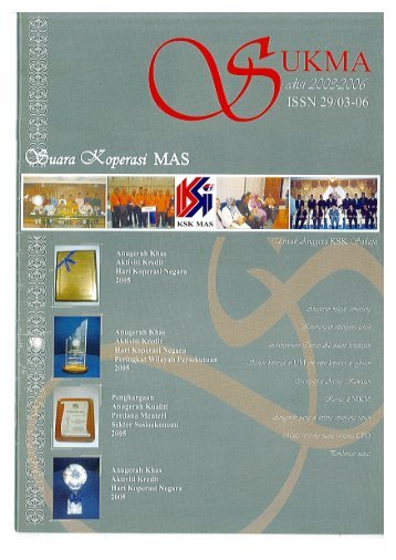 Sukma 2003 - 2006 - Koperasi Serbaguna Kakitangan MAS (M) Bhd