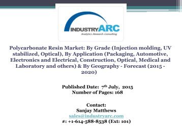 Polycarbonate Resin Market