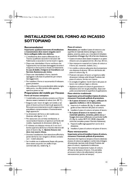 KitchenAid 501 230 13 - Oven - 501 230 13 - Oven IT (857921501010) Installazione