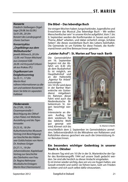 EVANGELISCH STRALSUND - St.Nikolai zu Stralsund