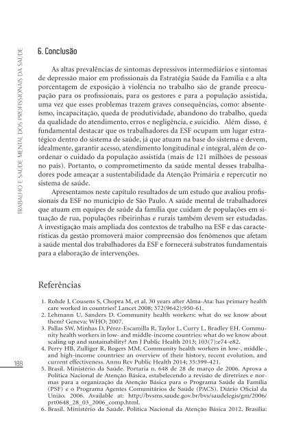 Trabalho e saúde mental dos profissionais da saúde