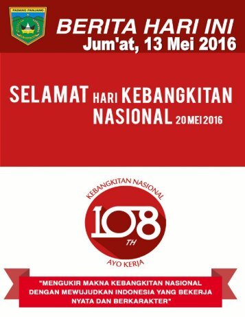 e-Kliping Jum'at,13 Mei 2016