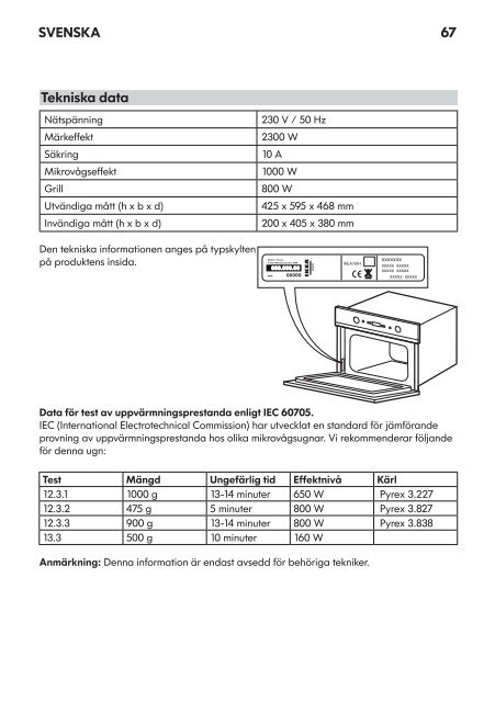 KitchenAid 30153058 - Microwave - 30153058 - Microwave NO (858777301270) Istruzioni per l'Uso