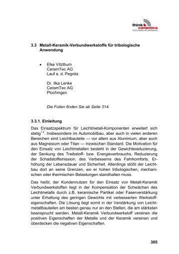 Metall-Keramik-Verbundwerkstoffe für tribologische Anwendungen