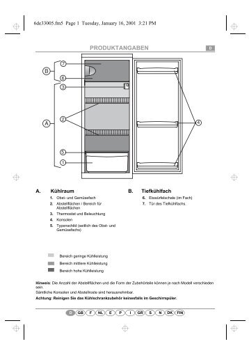 KitchenAid 500 653 72 - Refrigerator - 500 653 72 - Refrigerator DE (853967516000) Scheda programmi