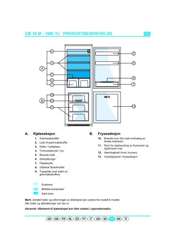 KitchenAid A 300 A - Fridge/freezer combination - A 300 A - Fridge/freezer combination NO (853976212000) Scheda programmi