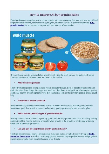 How To Improve At Buy Proetein Shakes