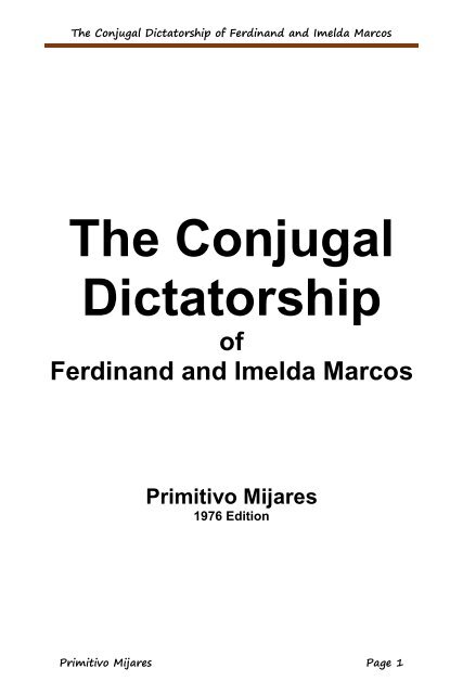 The Conjugal Dictatorship