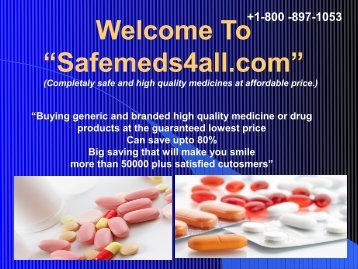 Buy Cheap Generic Drugs Online – Safemeds4all