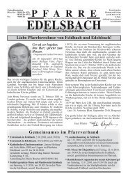 Edelsbach Liebe Pfarrbewohner von Feldbach und Edelsbach!