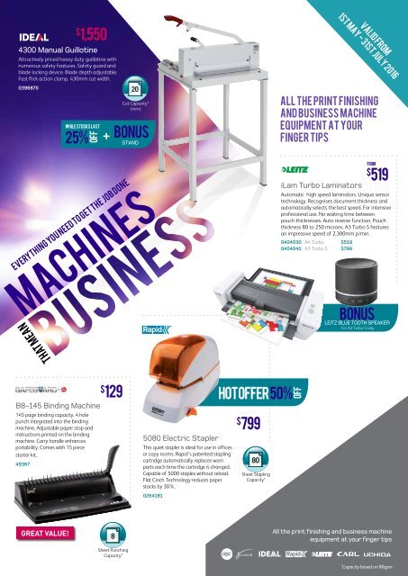 eSpecially Office - Machines That Mean Business Brochure 2016