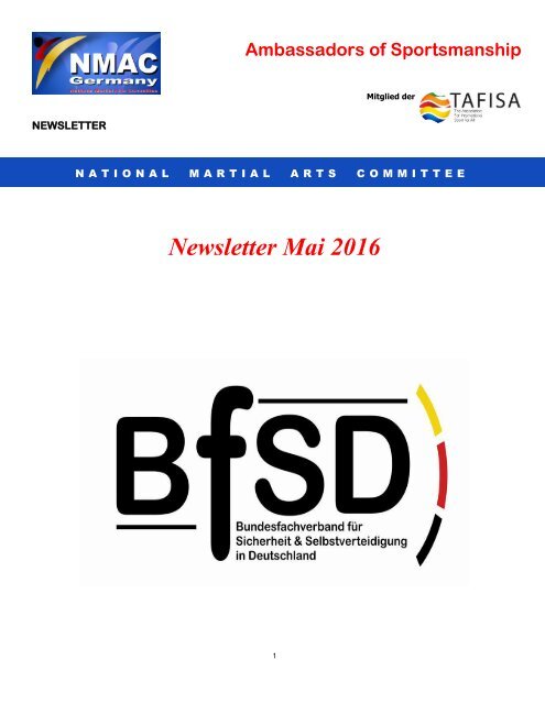 Newsletter Mai 2016