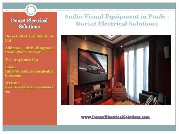 Audio Visual Equipment in Poole - Dorset Electrical Solutions