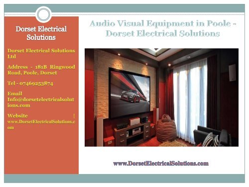 Audio Visual Equipment in Poole - Dorset Electrical Solutions