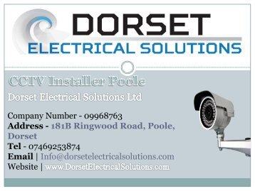 CCTV Installer Poole - Dorset Electrical Solutions
