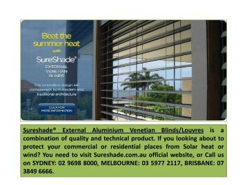 External Aluminium Venetian Blinds Installation Services from Sure Shade