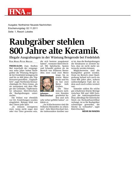 Raubgräber stehlen 800 Jahre alte Keramik - KERAMIK-UM