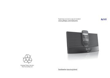 Philips Station d'accueil avec BluetoothÂ® - Mode dâemploi - EST