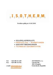 Montagebedingungen der Isoliergläser - ISOTHERM sro