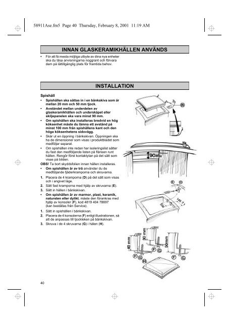 KitchenAid 600 162 20 - Hob - 600 162 20 - Hob SV (854149501010) Istruzioni per l'Uso