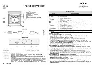 KitchenAid 600 947 79 - Oven - 600 947 79 - Oven EN (857916116010) Istruzioni per l'Uso