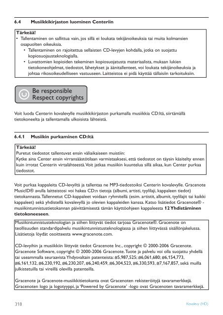 Philips Streamium Centre Streamium - Mode d&rsquo;emploi - FIN