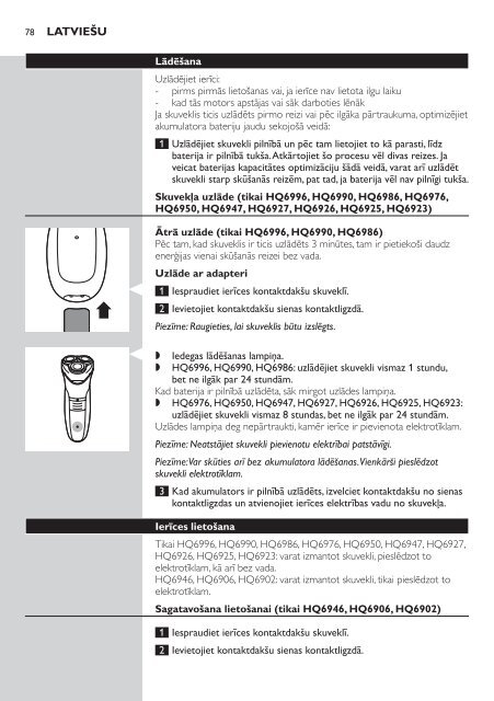 Philips Shaver series 3000 Rasoir &eacute;lectrique rasage &agrave; sec - Mode d&rsquo;emploi - SLK