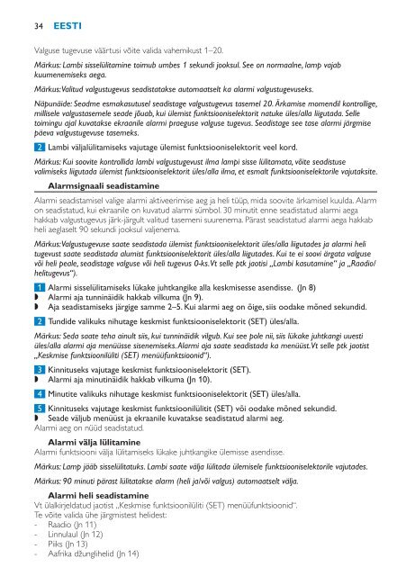 Philips &Eacute;veil Lumi&egrave;re - Mode d&rsquo;emploi - HRV