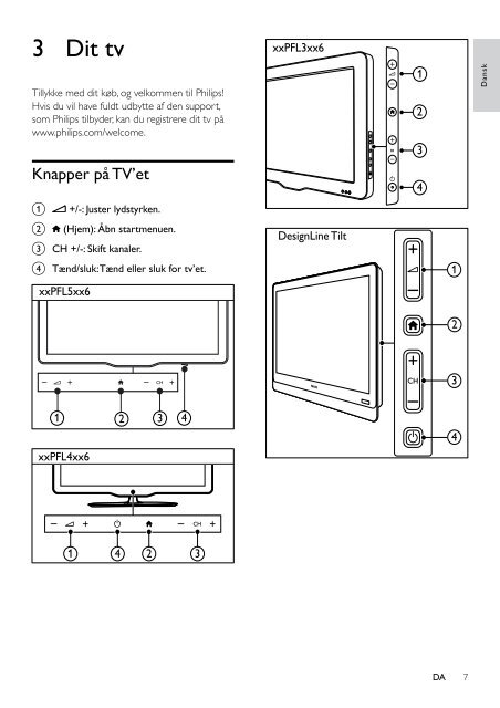 Philips 5000 series T&eacute;l&eacute;viseur LED - Mode d&rsquo;emploi - DAN