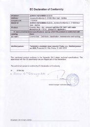 CE Certificate Monoporoza - ZORKA KERAMIKA
