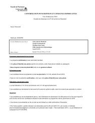 Confirmation d'inscription et consignes importantes