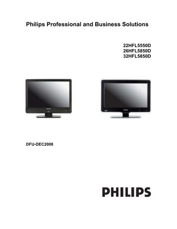 Philips TÃ©lÃ©viseur LCD professionnel - Mode dâemploi - DEU