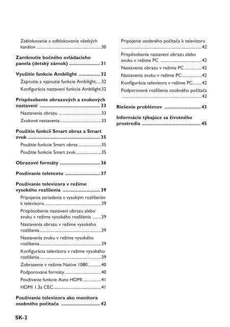 Philips T&eacute;l&eacute;viseur - Mode d&rsquo;emploi - SLK